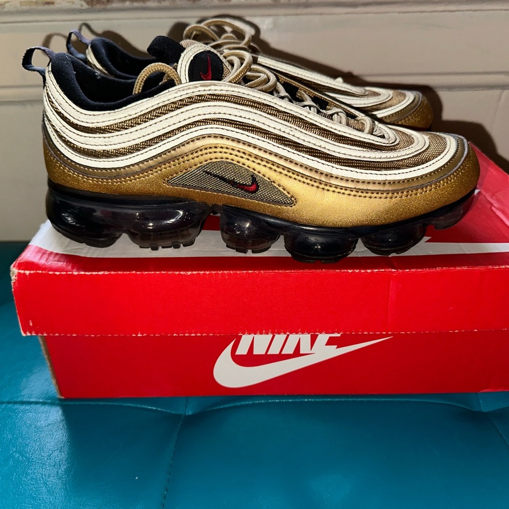Nike lab Air vapormax ‘97 sneakers- Metallic gold